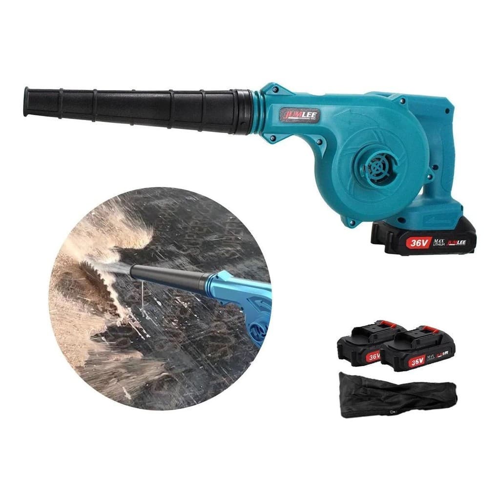 Soprador Aspirador Elétrico Folhas E Resíduos 800w A Bateria Azul-celeste