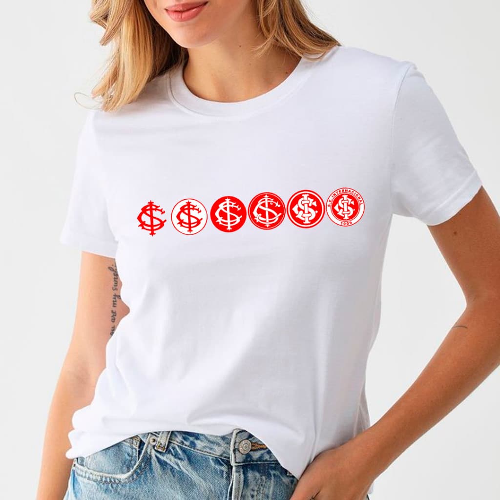 Camisa Internacional Escudos 2025 Edição especial Camiseta 1909 INTER lançamento 2025 Unissex 100% Algodão Colorado.