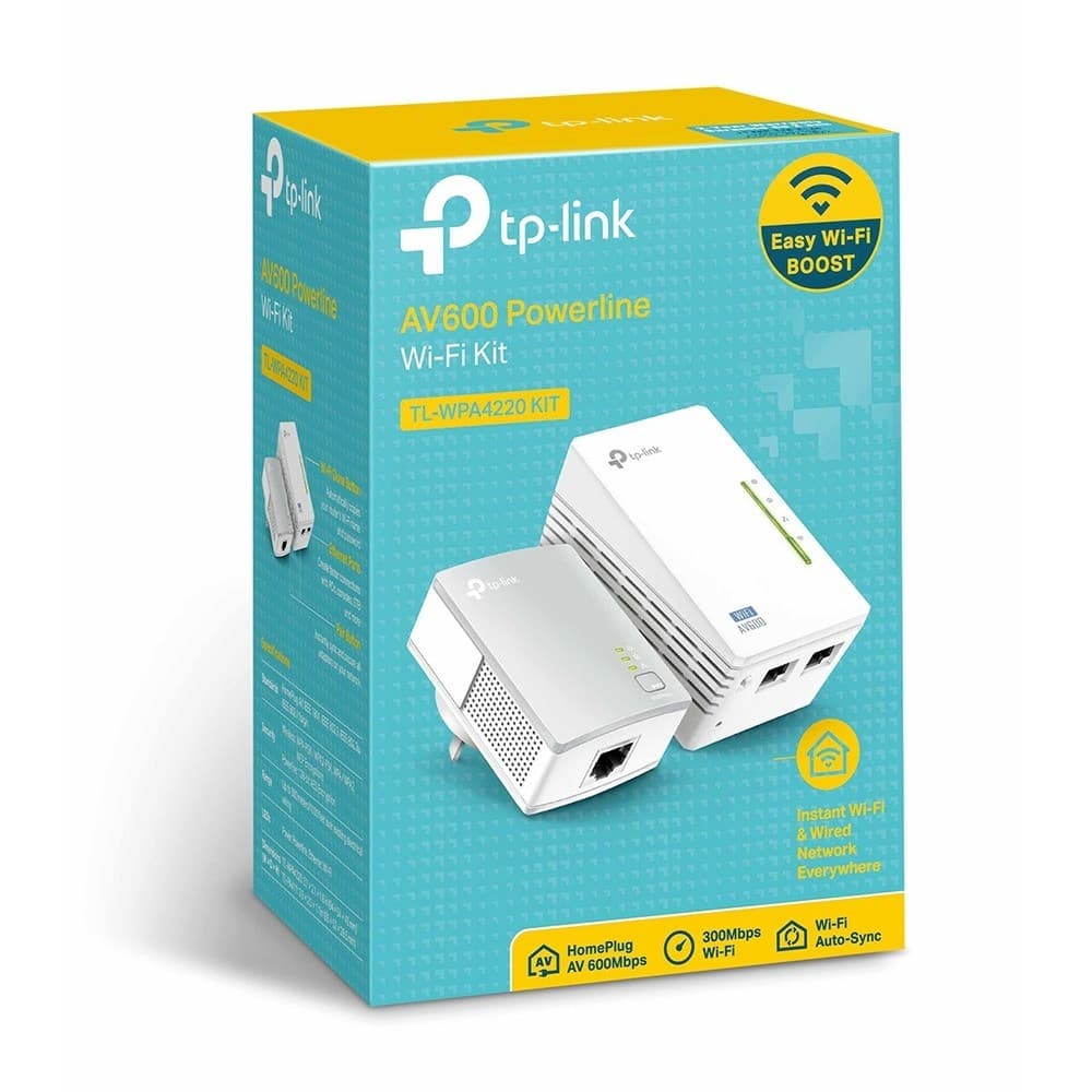 Powerline Av600 Tp-link Tl-wpa4220 Kit Wifi Kit com 2 Cor Branco