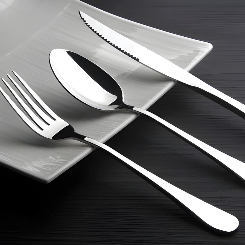 Conjunto de Talheres Premium 36 peças Aço Inox 12 Facas 12 Garfos e 12 Colheres de Mesa Para Cozinha