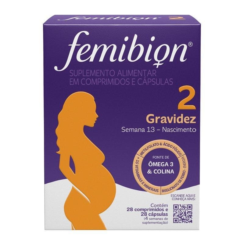 Suplemento Alimentar Femibion 2 Gravidez 28 Comprimidos e 28 Cápsulas