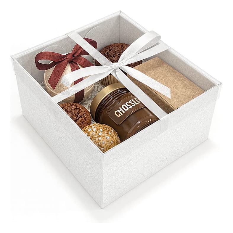 10 Caixas Presente Kraft Ou Branca 15x13x7 Com Visor Acetato