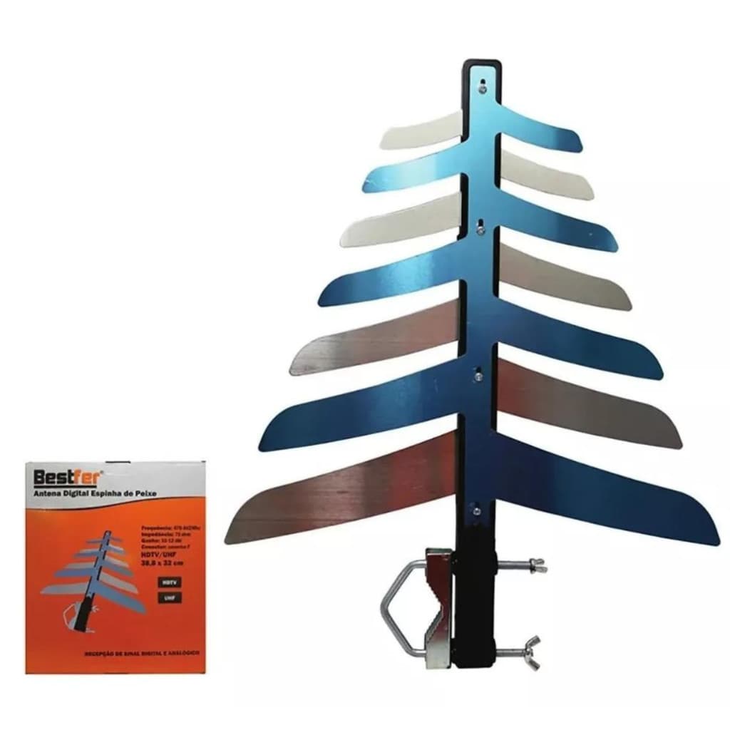 Antena Digital Externa Uhf Vhf Hdtv 10-12dbi - BFH1486