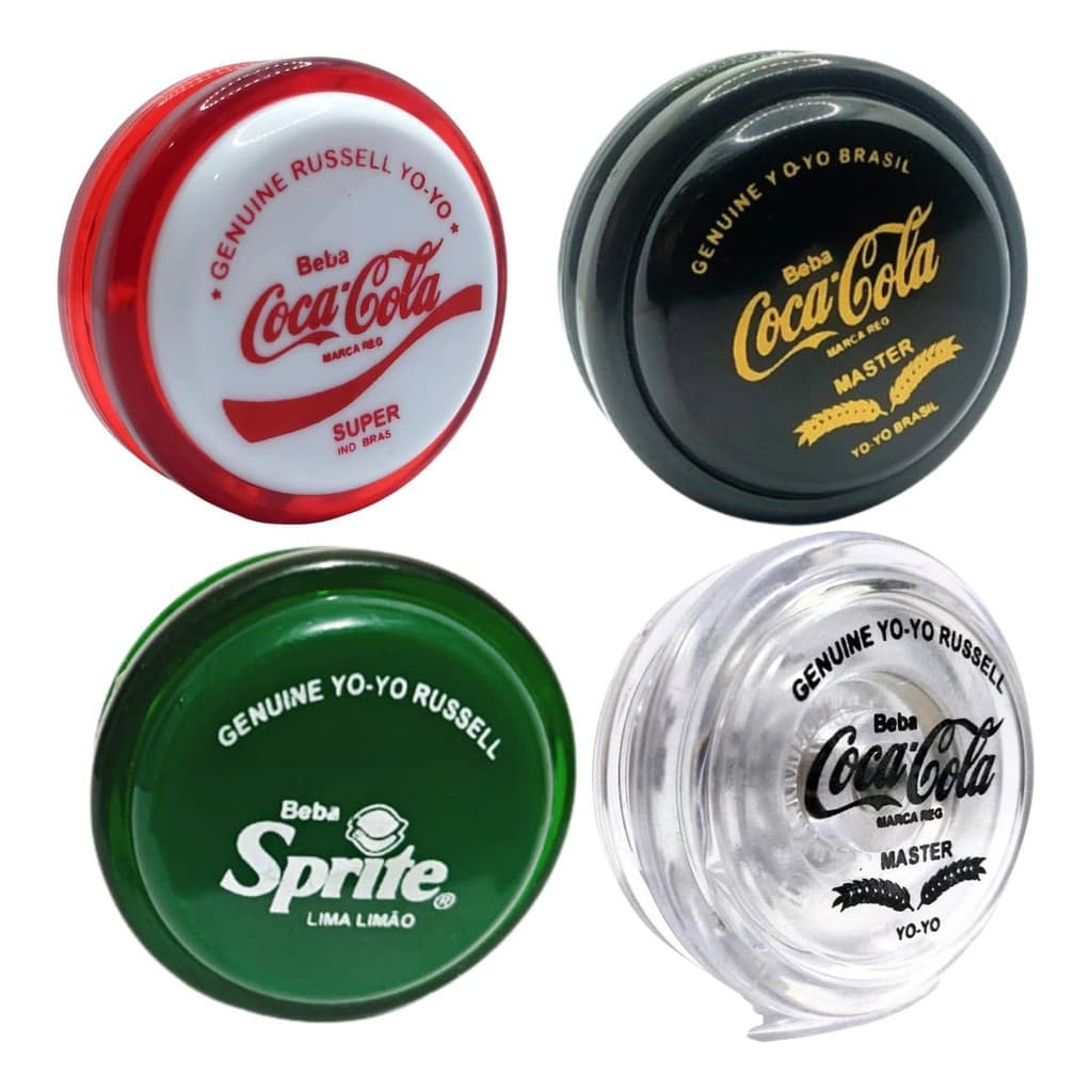 Kit com 4 Yo-yos Coca Original Premium Russell (yo-yo,ioio)