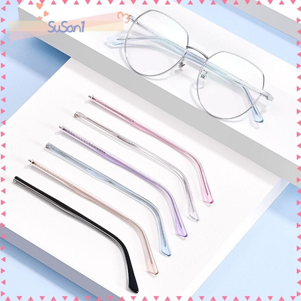 LUCKY-SUSAN1 1 Par De Acessórios Para Óculos De Metal Antiderrapantes Perna De Substituição