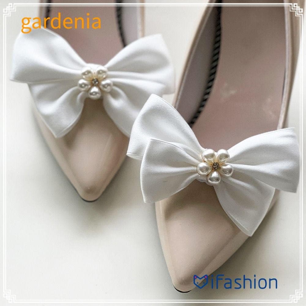 GARDENIA 2 Peças De Clipes Para Sapatos De Casamento Elegantes Com Laço