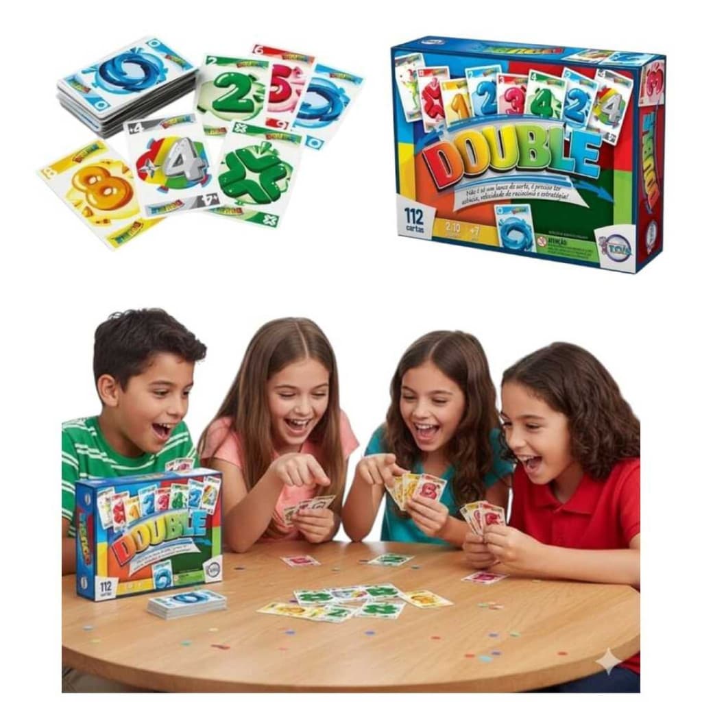 Uno Double 112 Cartas Reúna A Família E Jogue Double