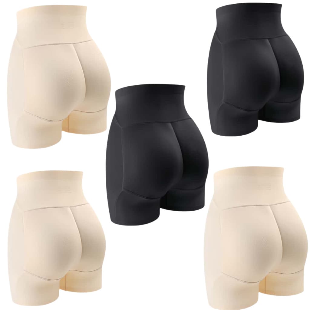 Lingerie Calcinha Short Com Enchimento no Bumbum Modeladora Aumenta e empina Bumbum Cintura Alta