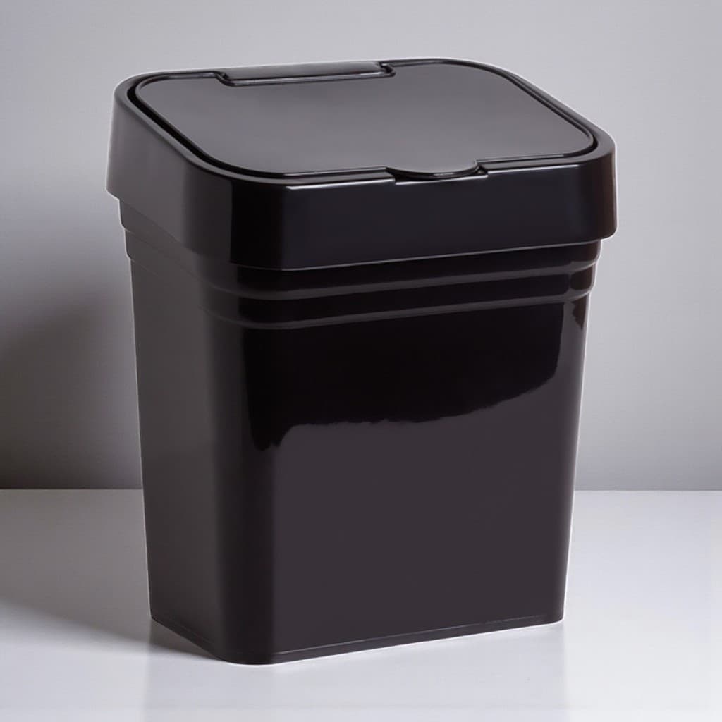 Lixeira de Pia 2,8L Basic com Tampa – Organização e Higiene para Cozinha