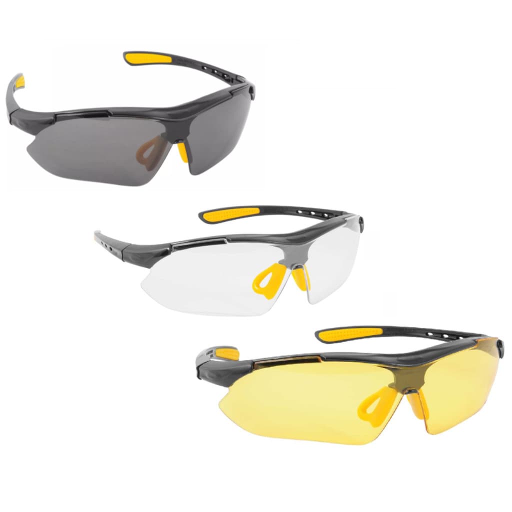 3 Óculos De Segurança Boxer 1 Incolor 1 Fumê 1 Âmbar Ca