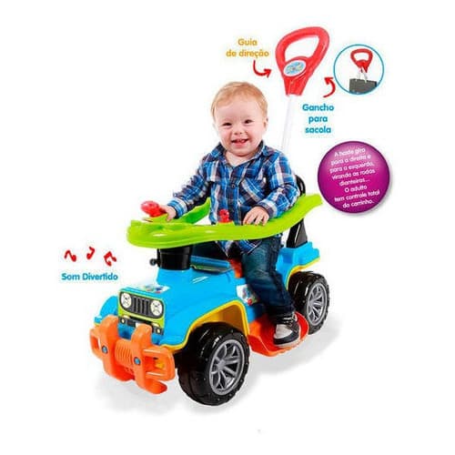 Carrinho Passeio Jip Jip Câmbio Buzina Som Infantil Maral Cor Colorido