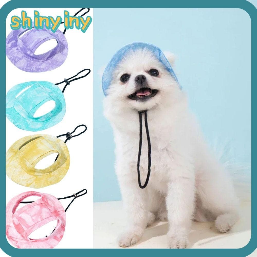 Boné Brilhante Para Cachorro , Chapéu De Sol Leve E Respirável Cães , Orelhas Anti-Decapagem Ajustáveis , Chapéus Pequen