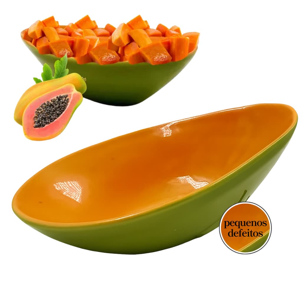 Bowl Mamão Decorado Ceramica Cumbuca 2ª Linha