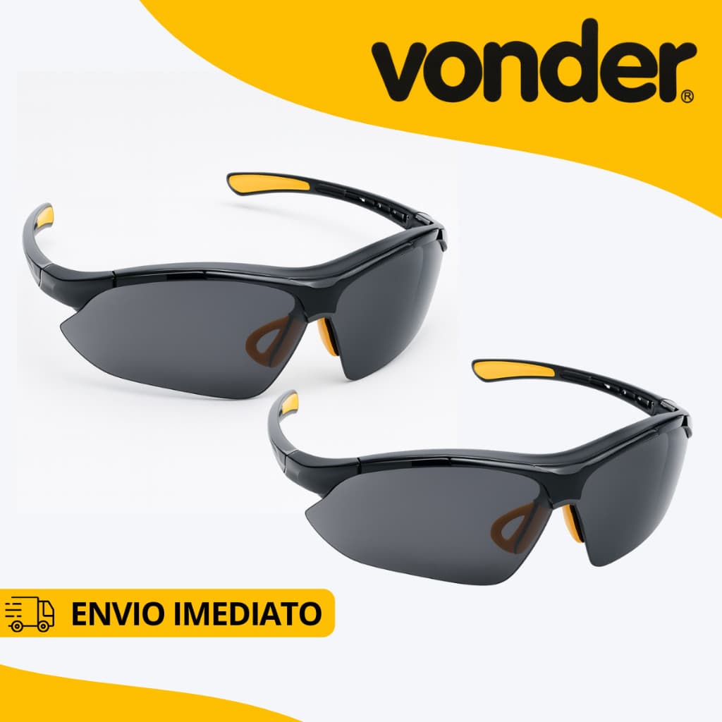 Óculos De Segurança Trabalho Epi Vonder Anti Risco Modelo Boxer Proteção