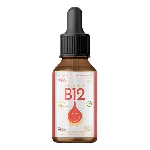 True Source Vitamina B12 Metilcobalamina 30ml Sabor Morango