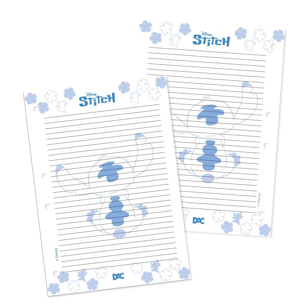 Refil de Folhas Stitch para Fichário Pequeno - Dac