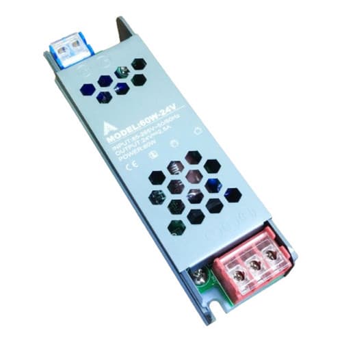 Fonte Chaveada 24V 2.5A 60W Bivolt | Para CFTV, Fita LED, Som Automotivo, Painéis e Projetos