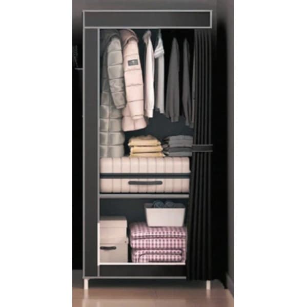 Guarda Roupa Dobrável Roupeiro Portátil Pequeno 44x56x146cm DT9389