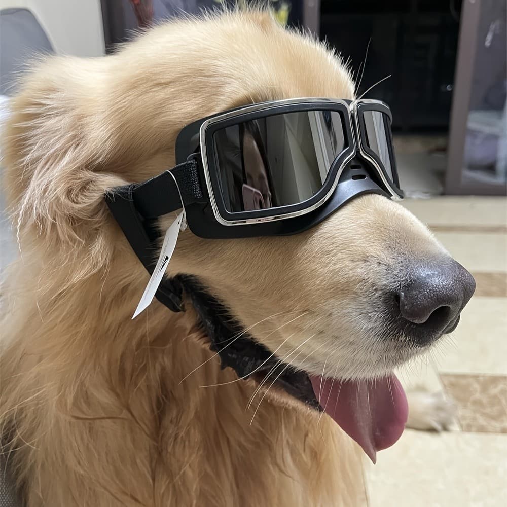 Óculos De Proteção UV 400 Para Cães Com Alça Ajustável-PET À Prova De Vento E Poeira Bree De Médio A Grande Porte