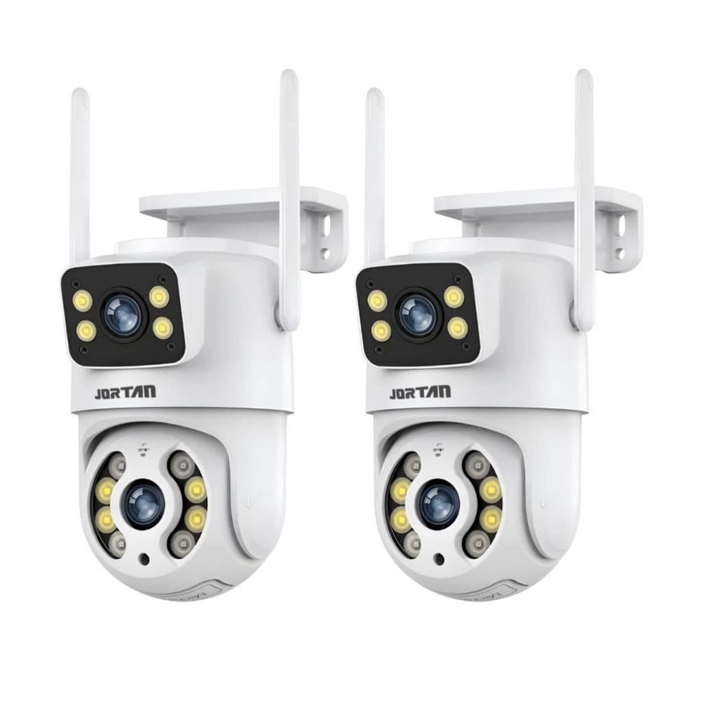 Kit 2 Câmera Dome de Dupla Lente Detecção de Humanos Segurança Residencial