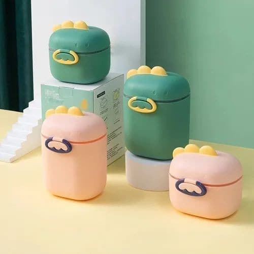 Porta Leite Em Pó Infantil Portátil Com Dosador Nivelador Para Passeio E Viagem