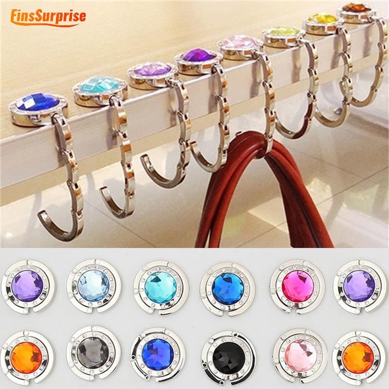 Ganchos Mágicos De Liga De Cristal Pendurados Para Bolsa Cabide Portátil Dobrável Titular Gancho