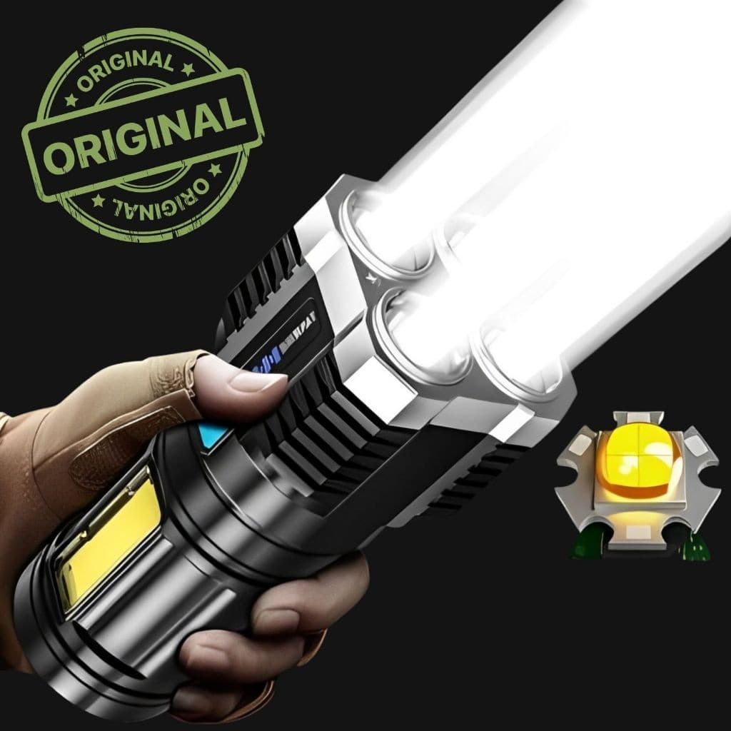 Lanterna MAIS forte do mundo Led Potente 1500m 4 Recarregável Usb Portátil Ultra Brilhante