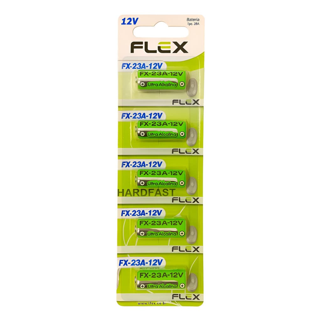 Pilha Bateria Alcalina Flex 23a12v Cartela C5 Portão Alarme