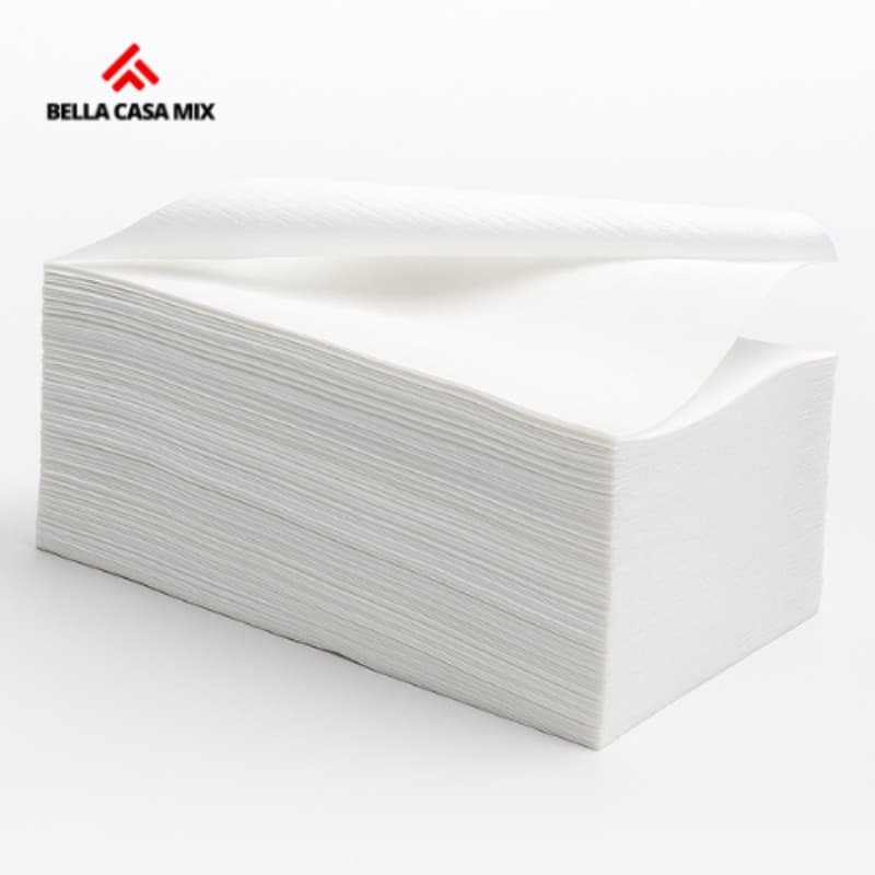 Kit 05 Pct Papel Toalha Interfolhado para secar as maos 20cm x 20cm Alta Resistência Multi-Uso