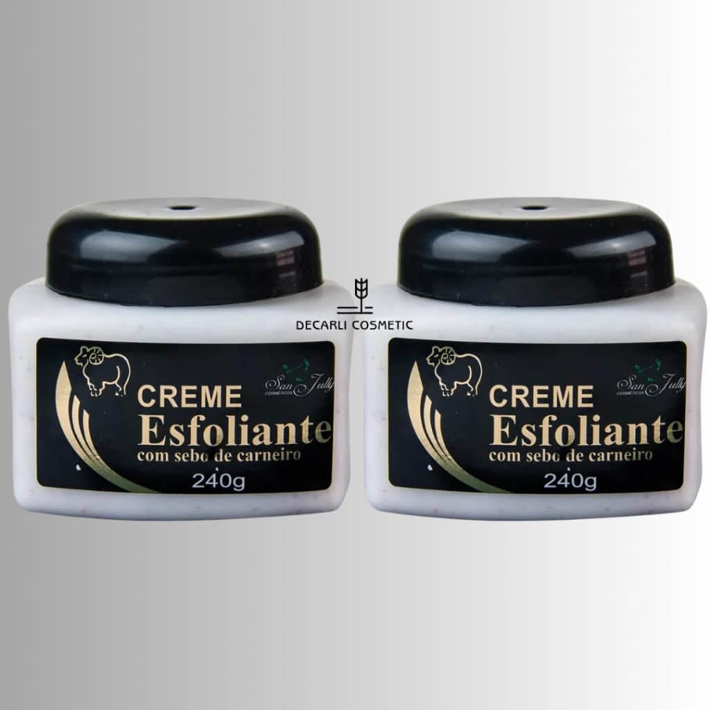 2 UN Creme Esfoliante Com Sebo de Carneiro 240g San Jully