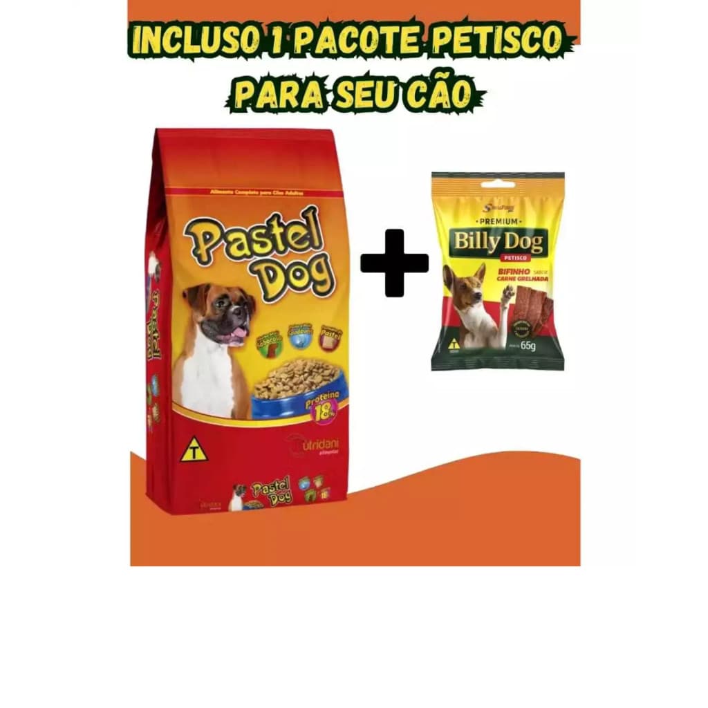 RACÃO PASTEL DOG 15KG SABOR CARNE