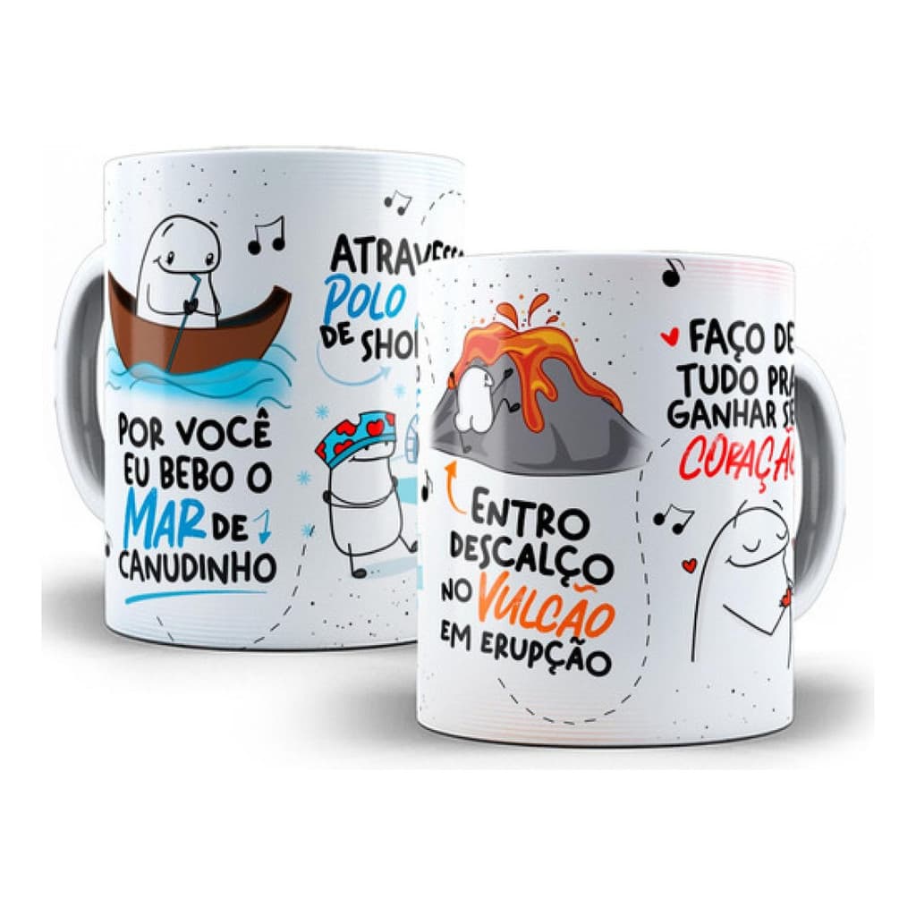 Caneca Divertida Por Você Eu Bebo O Mar De Canudinho Xicara