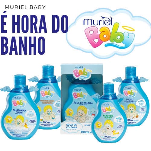 Kit Maternidade Para Bebê Infantil MENINO Baby Muriel 100ml PRESENTE SHA/COND/SAB LIQUIDO/ COLONIA/HID