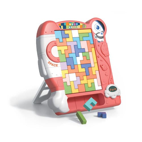 Jogo Poli Bricks, Polibrinq, 51 Peças vermelho