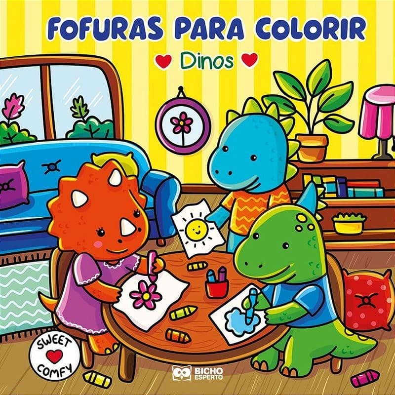 Livro de Colorir Fofuras Dinos CD 40PGS Espiral