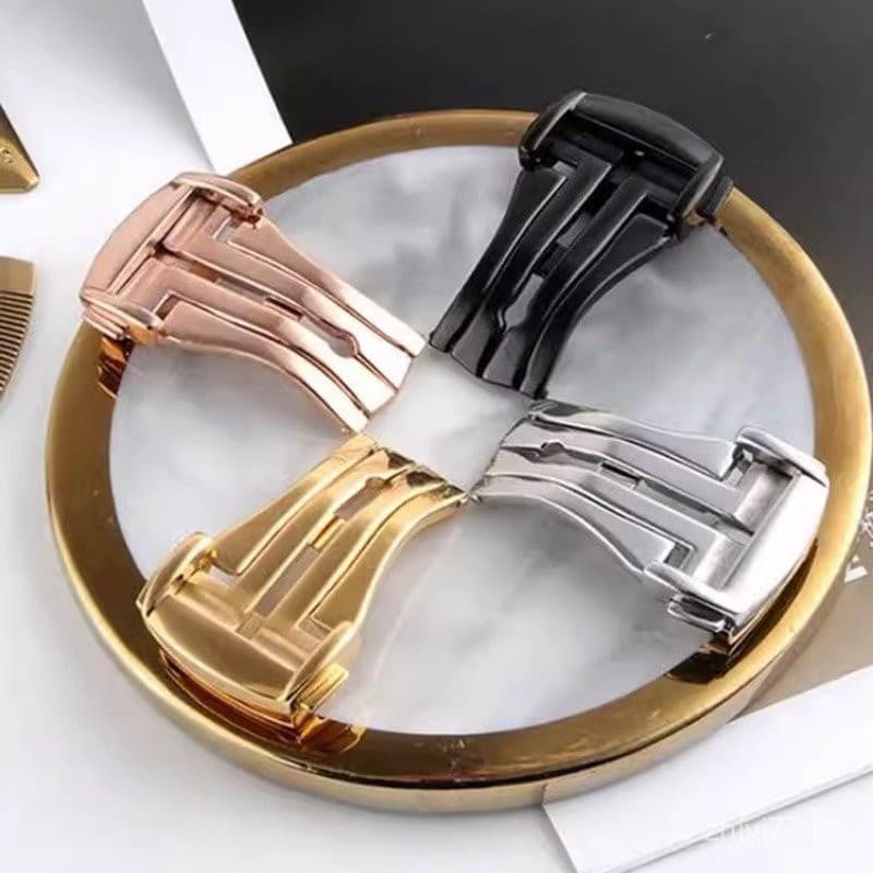 Fecho Dobrável De Fivela De Relógio De Aço Inoxidável De 14/16/18/20 Mm Para Acessórios-Durável E Resistente A Arranhões
