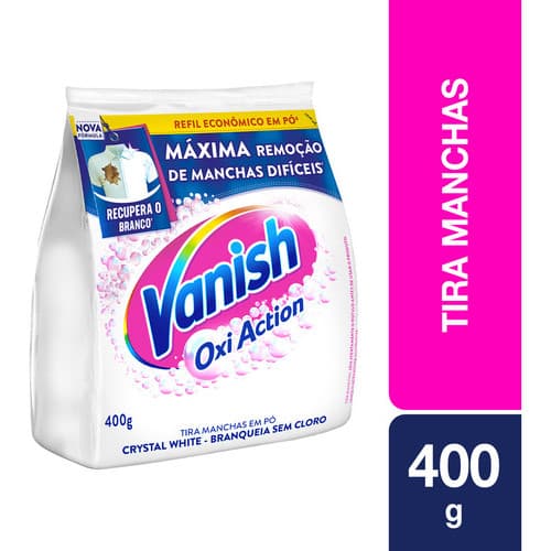 Tira Manchas Vanish Em Pó Crystal White Oxi Action Para Roupa