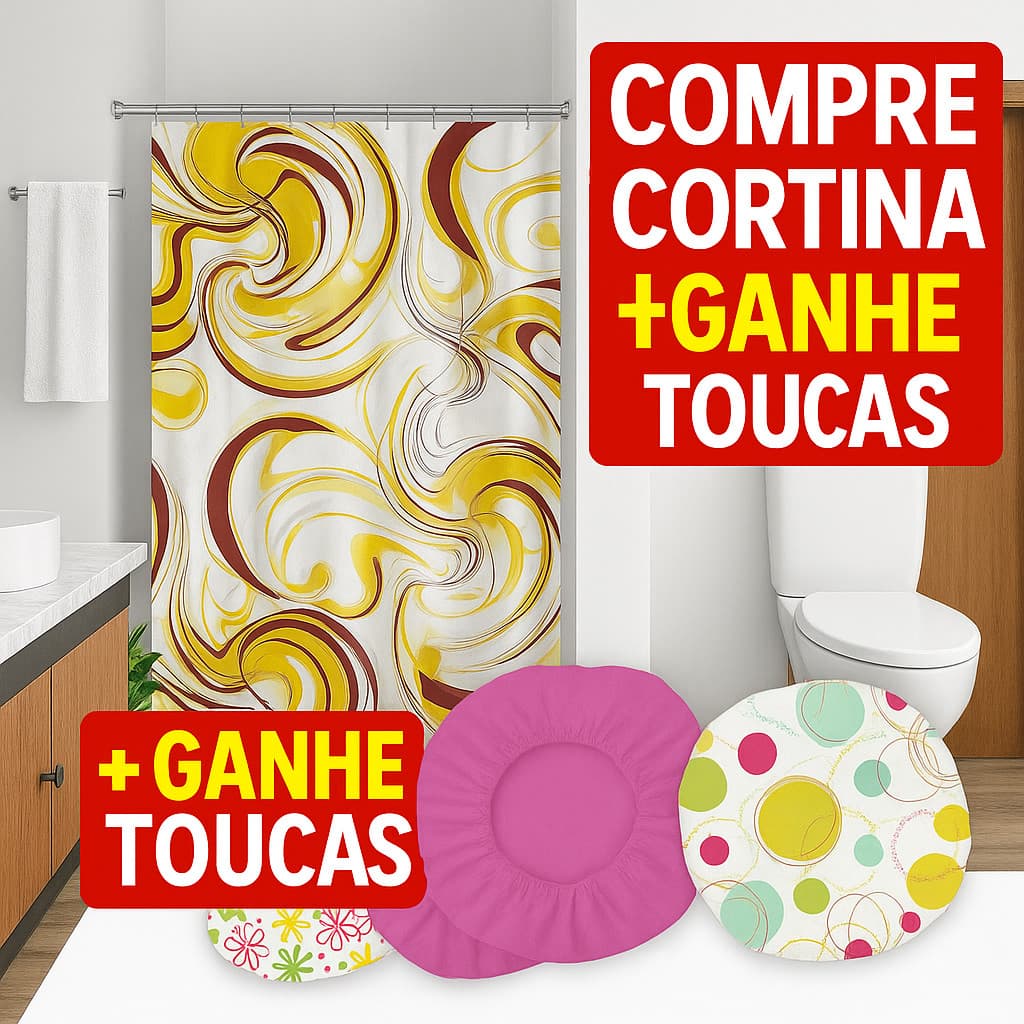 Kit 4 Cortina Box Banheiro Sortida Polietileno 138x198cm Acabamento Resistente Antimofo Impermeável