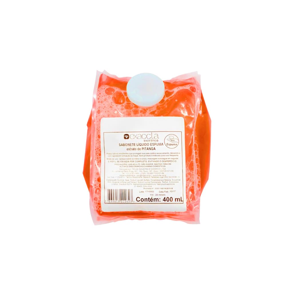 Sabonete Espuma Refil Extrato de Pitanga 400ml Exaccta Trilha