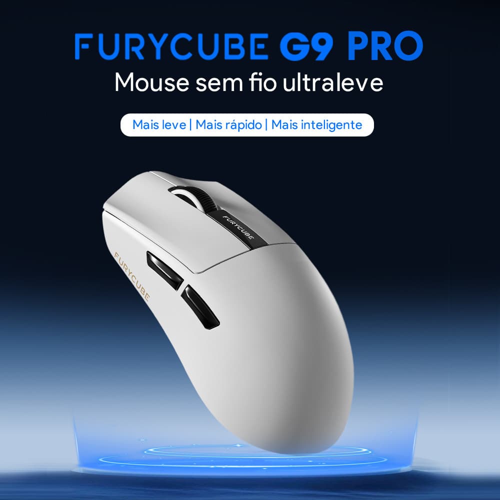 FURYCUBE G9PRO Mouse Sem Fio de Alta Performance com Sensor PAW3311