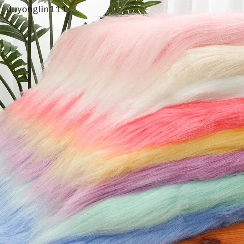 (duyonglin111) 25x45cm Longo Tecido Falso Para Bordado Animal Terno Material DIY Boneca Cabelo De Costura De Pelúcia Nov