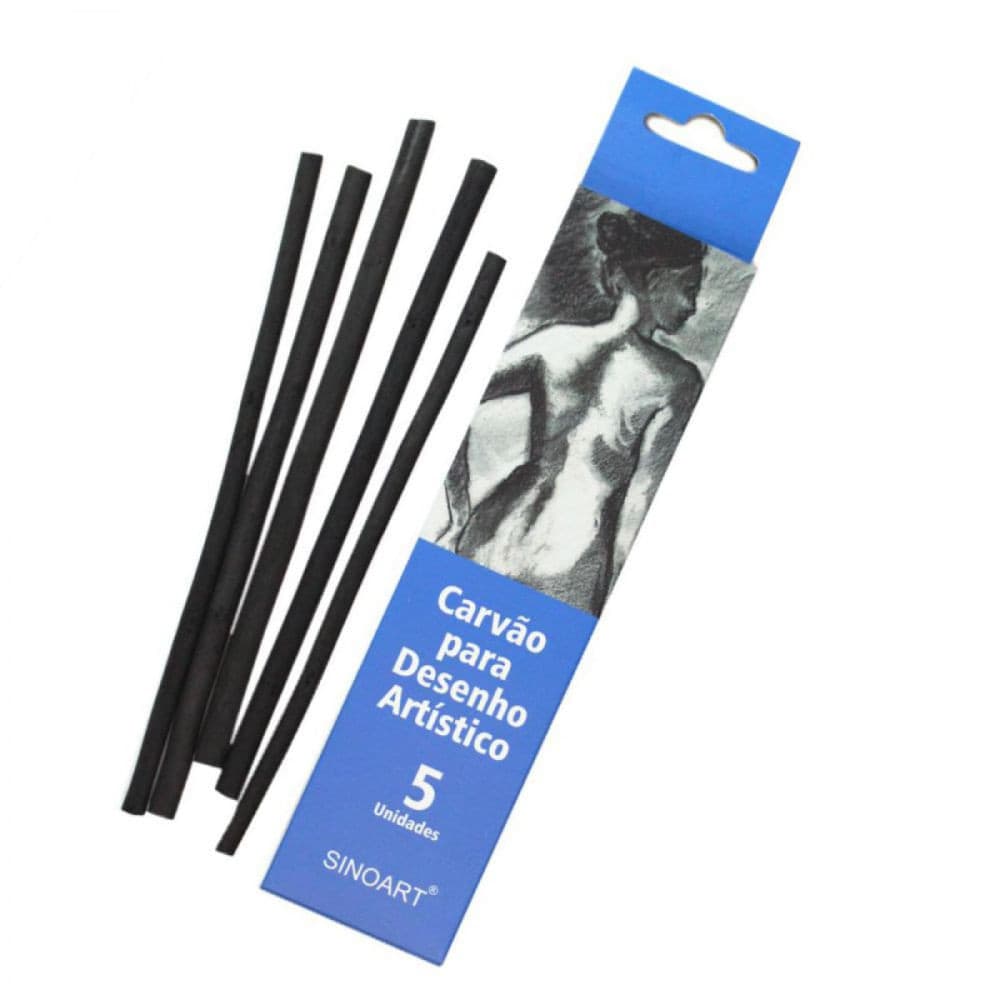 Carvão Vegetal para Desenho com 5 Unidades - SFT024 - Sinoart