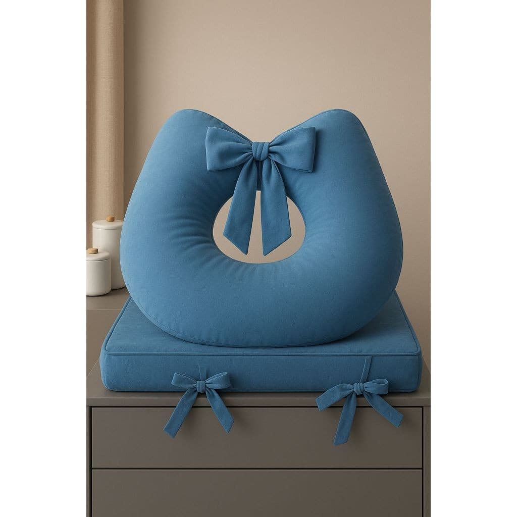 Trocador Americano Anatômico Cômoda 55X40 e Almofada Amamentação Percal 400 Fios  Menina Menino