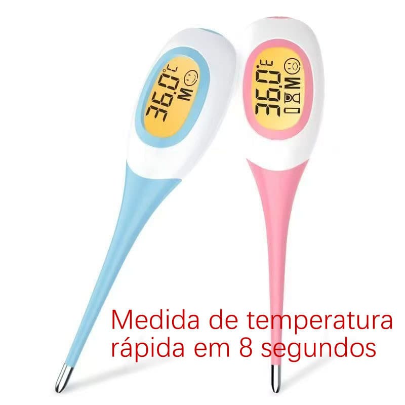 Termômetro super rapido 8s rosa e azul (muito rápido) - medição rápida