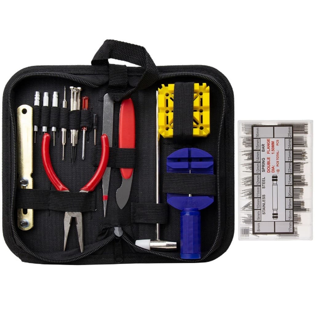 Conjunto de Ferramentas Relojoeiro Profissional + Estojo e 144 Pinos