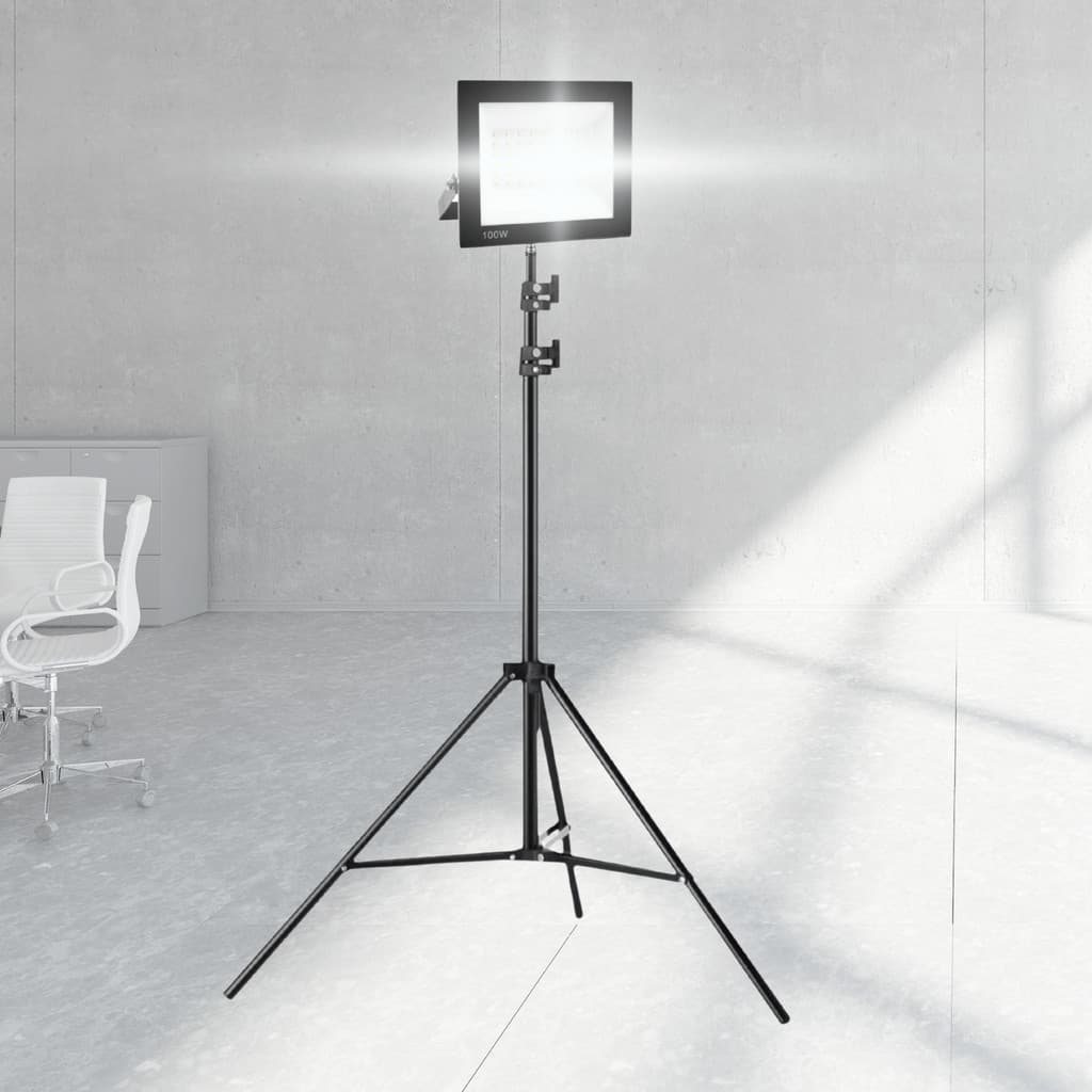 Pedestal Tripé C/ Holofote 100w Refletor Iluminação Estúdio Iluminador Recorte Preenchimento