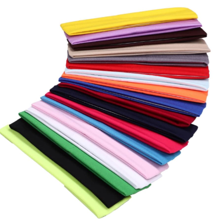 Kit 12 faixas de cabelo penteados e esportes branco, preto, colorido ATACADO XT