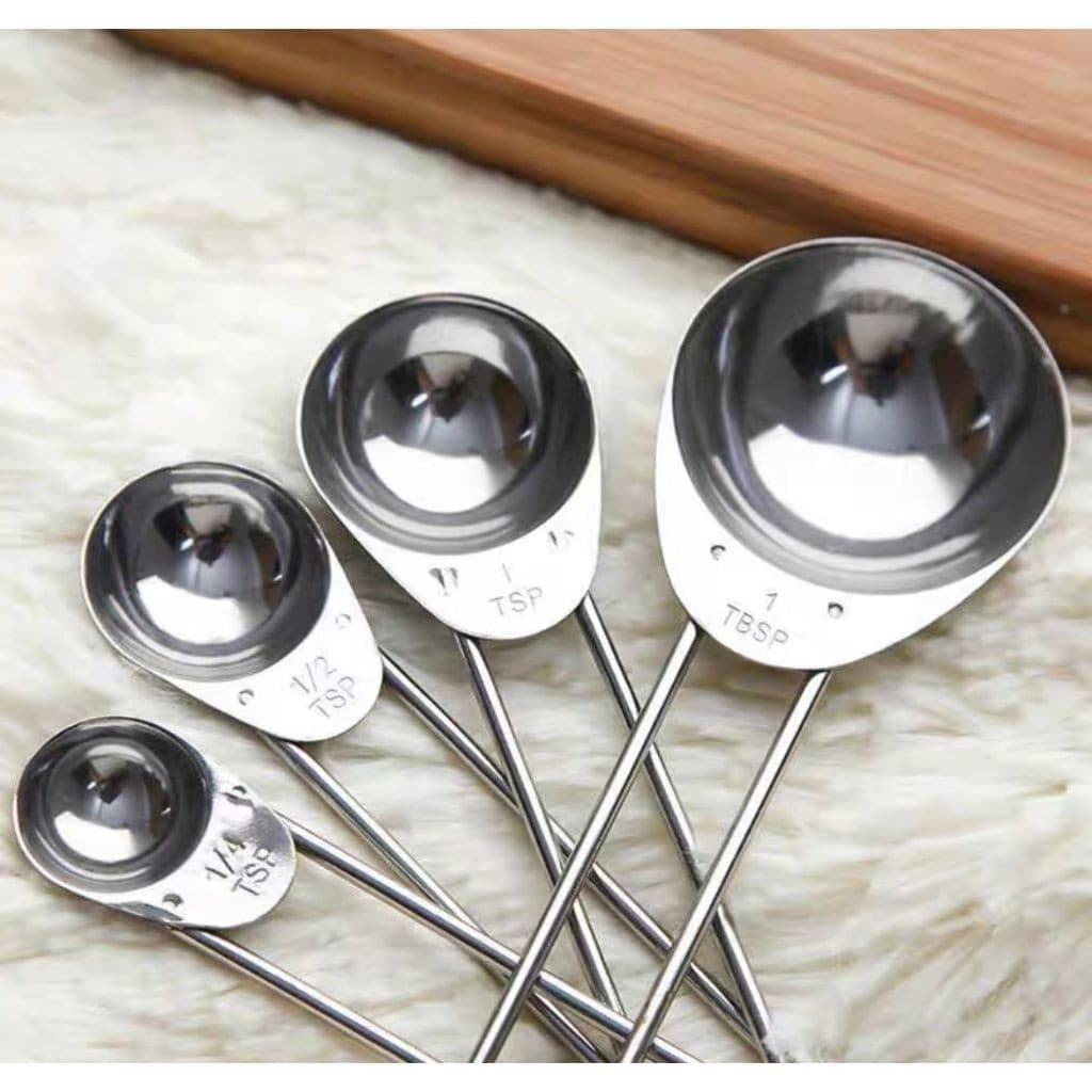 Conjunto 4 Colheres Aço Inoxidavel Medidoras Colher Medidora Para Cozinha Top Util