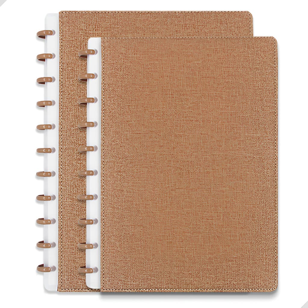 Kit 2 Caderno De Discos Estilo Inteligente A4+b5 Texturizado