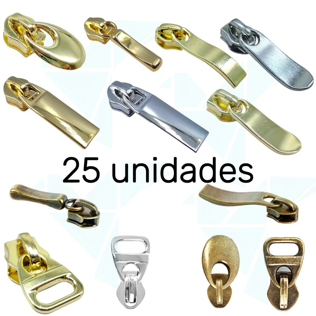 Cursor zíper número 5 alta qualidade com 25 unidades 